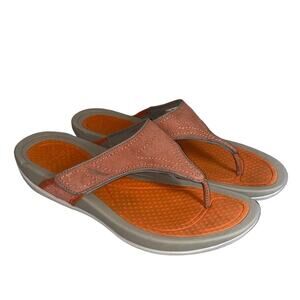 Dansko Orange Leather Thong Sandals Size 40 / 10